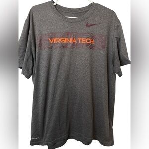 Nike Gray and Orange Virginia Tech Tee